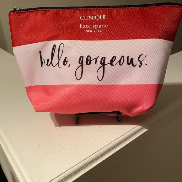 Kate Spade Red and Pink Cosmetic Case Includes Makeup Products - Picture 3 of 10